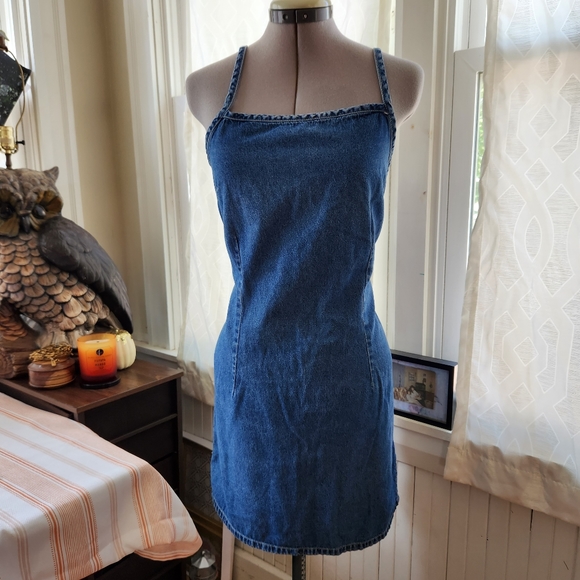 stressed out Dresses & Skirts - Stressed Out Medium Vintage Denim Y2K 90s Nineties Mini Dress